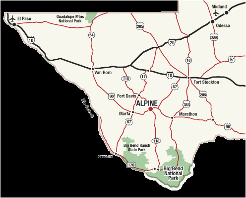 Fort Stockton Texas Map Map Of Alpine Texas Business Ideas 2013
