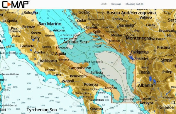 Garmin Italy Map C Map Nt Wide Adriatic Sea C Card Morer Schiffselektronik