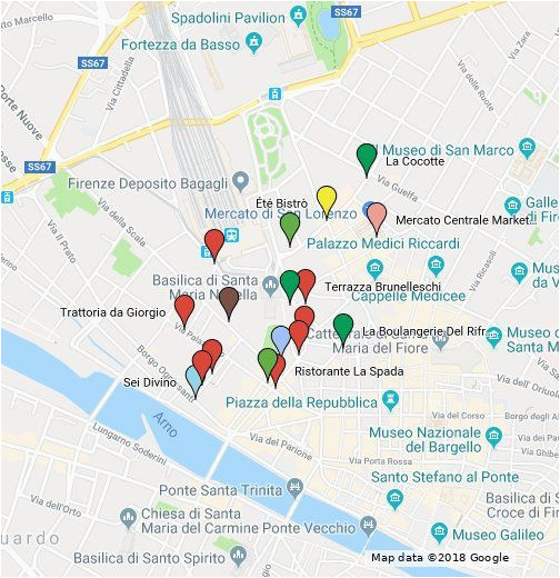 Google Map Florence Italy Foodie Spots Near the Santa Maria Novella Train Station In Florence
