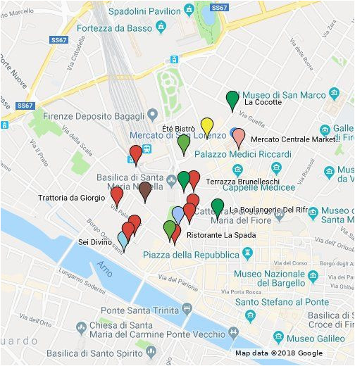 Google Maps Florence Italy Foodie Spots Near the Santa Maria Novella Train Station In Florence