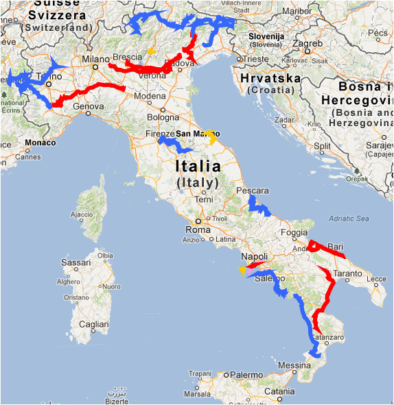 Google Maps Treviso Italy the tour Of Italy 2013 Race Route On Google Maps Google Earth and