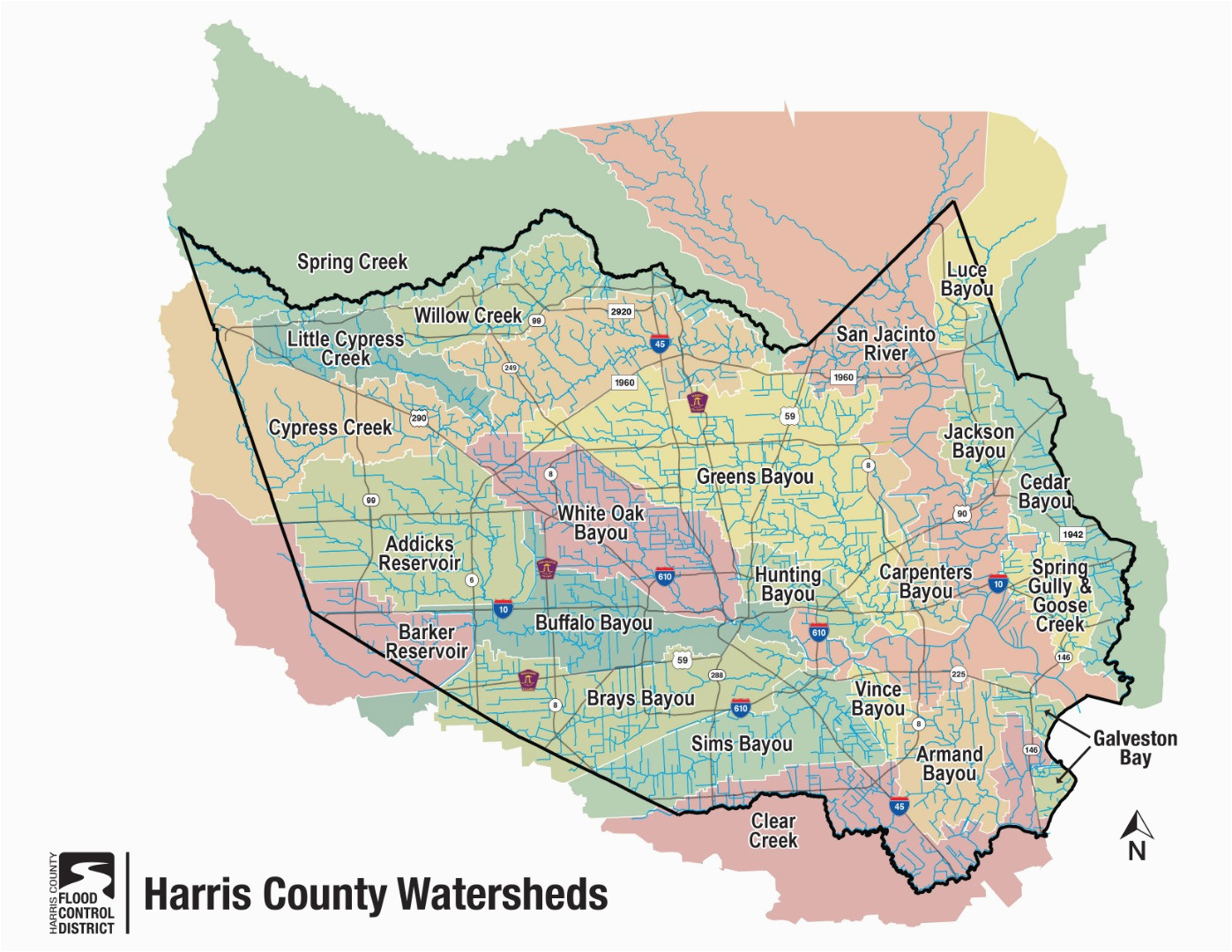 Harris County Texas Precinct Map Hcfcd Harris County S Watersheds