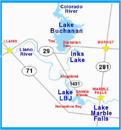 Highland Lakes Texas Map Texas Highland Lakes Map Business Ideas 2013