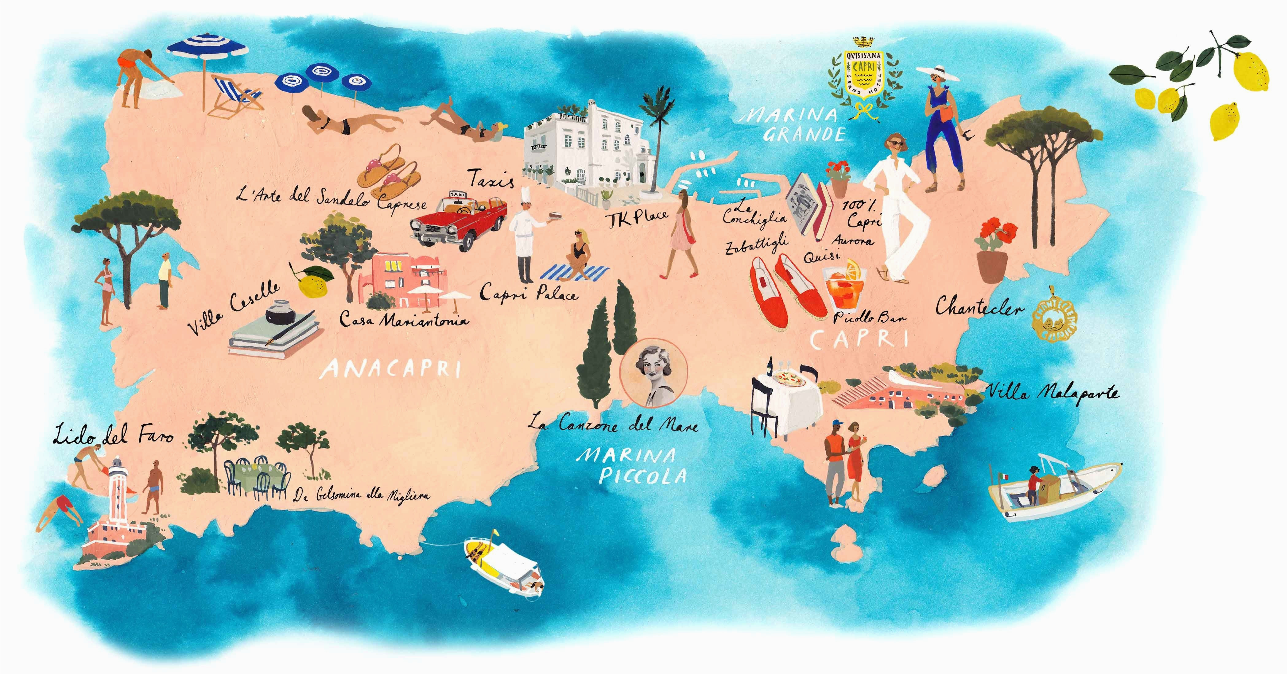 Isle Of Capri Italy Map | secretmuseum