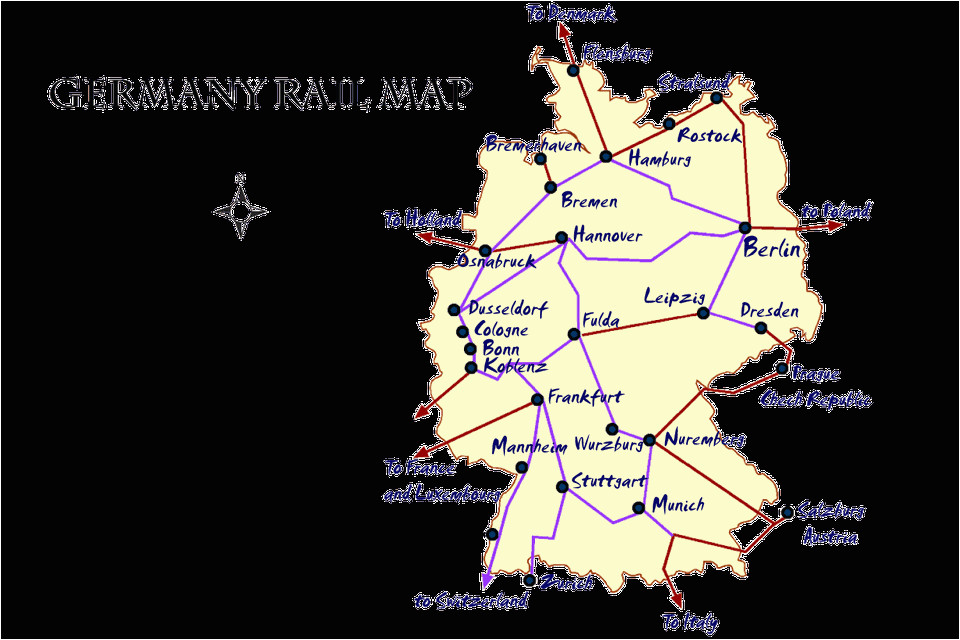 Italy Train Stations Map Germany Rail Map and Transportation Guide