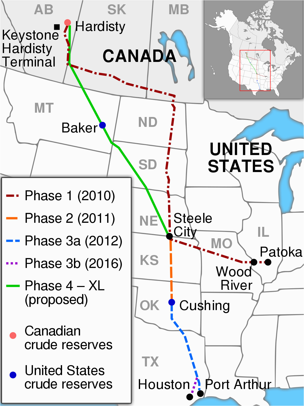 Keystone Pipeline Map Texas Keystone Pipeline Wikipedia