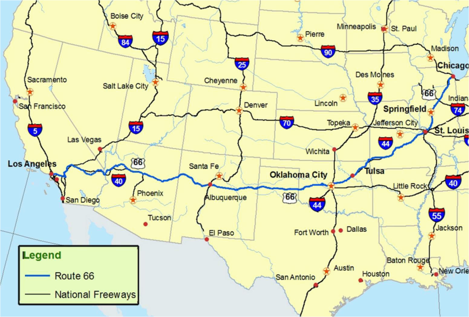 La Mesa Texas Map Maps Of Route 66 Plan Your Road Trip