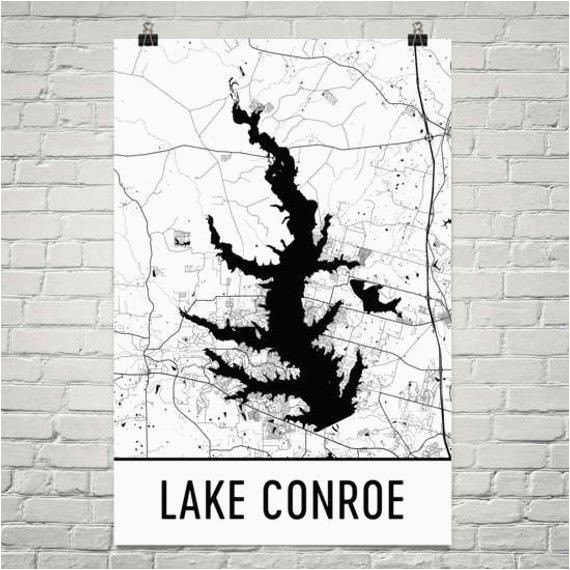 Lake Conroe Texas Map Lake Conroe Texas Lake Conroe Tx Texas Map Texas Decor Lake Map