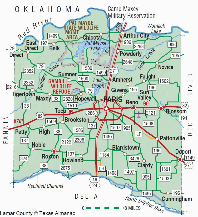 Lamar County Texas Map