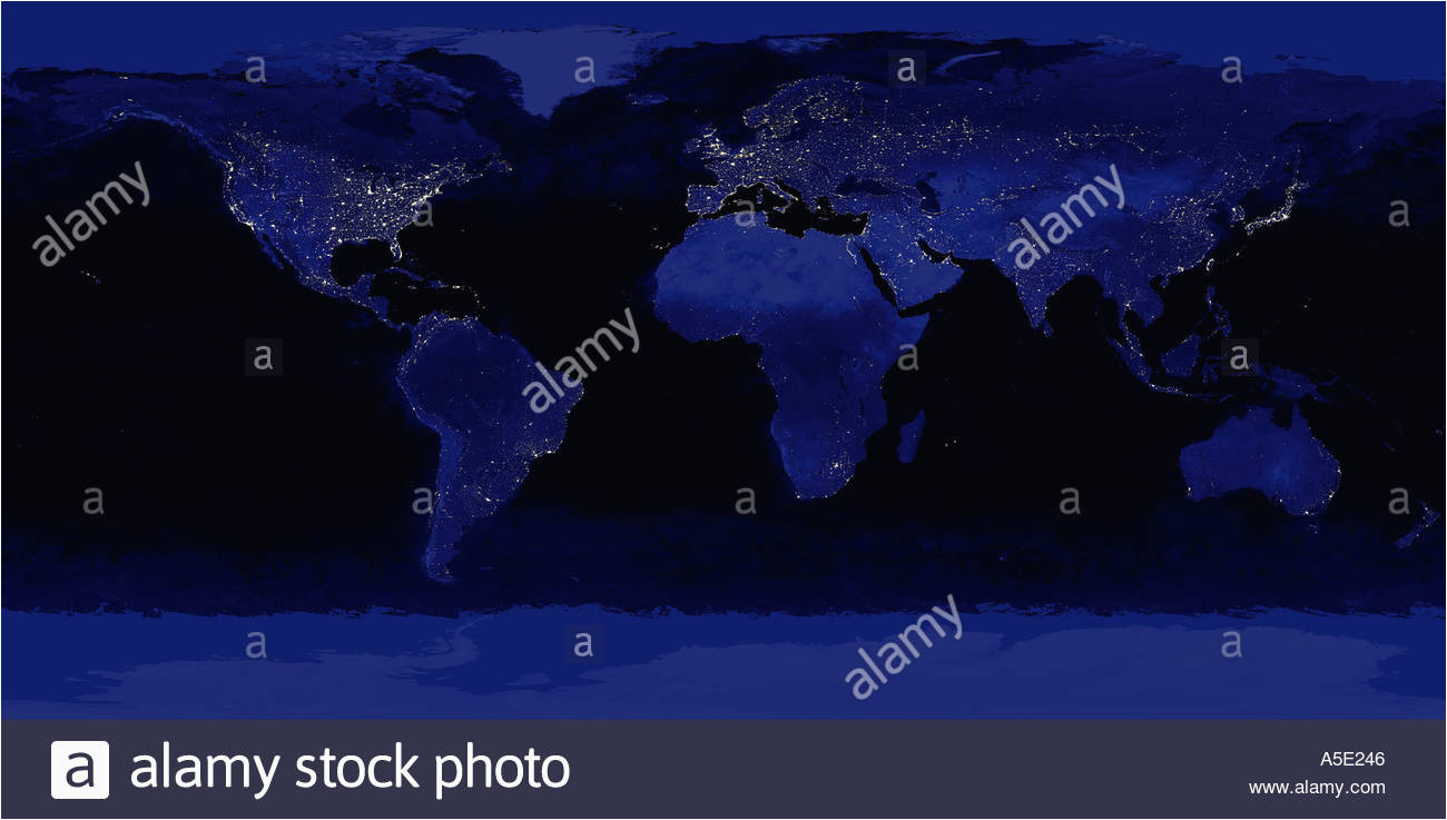 Light Pollution Map Texas Light Pollution Earth Stock Photos Light Pollution Earth Stock