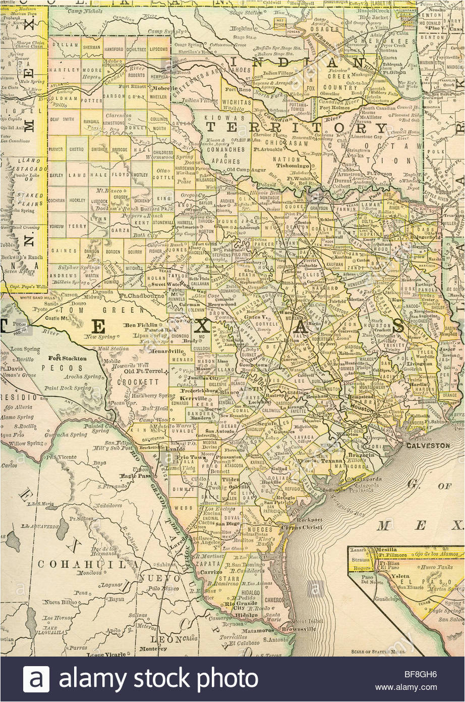 Lipan Texas Map Karte Von Texas Stockfotos Karte Von Texas Bilder Alamy