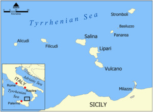 Lipari Italy Map Battle Of the Lipari islands Revolvy