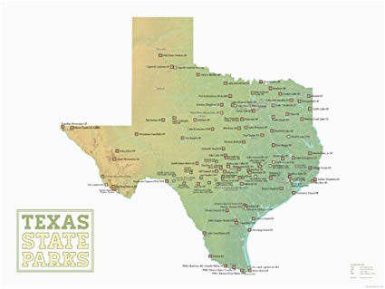 Map Of All Texas State Parks Amazon Com Best Maps Ever Texas State Parks Map 18×24 Poster Green