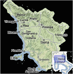 Map Of Florence Italy and Surrounding area Tuscany Map Map Of Tuscany Italy