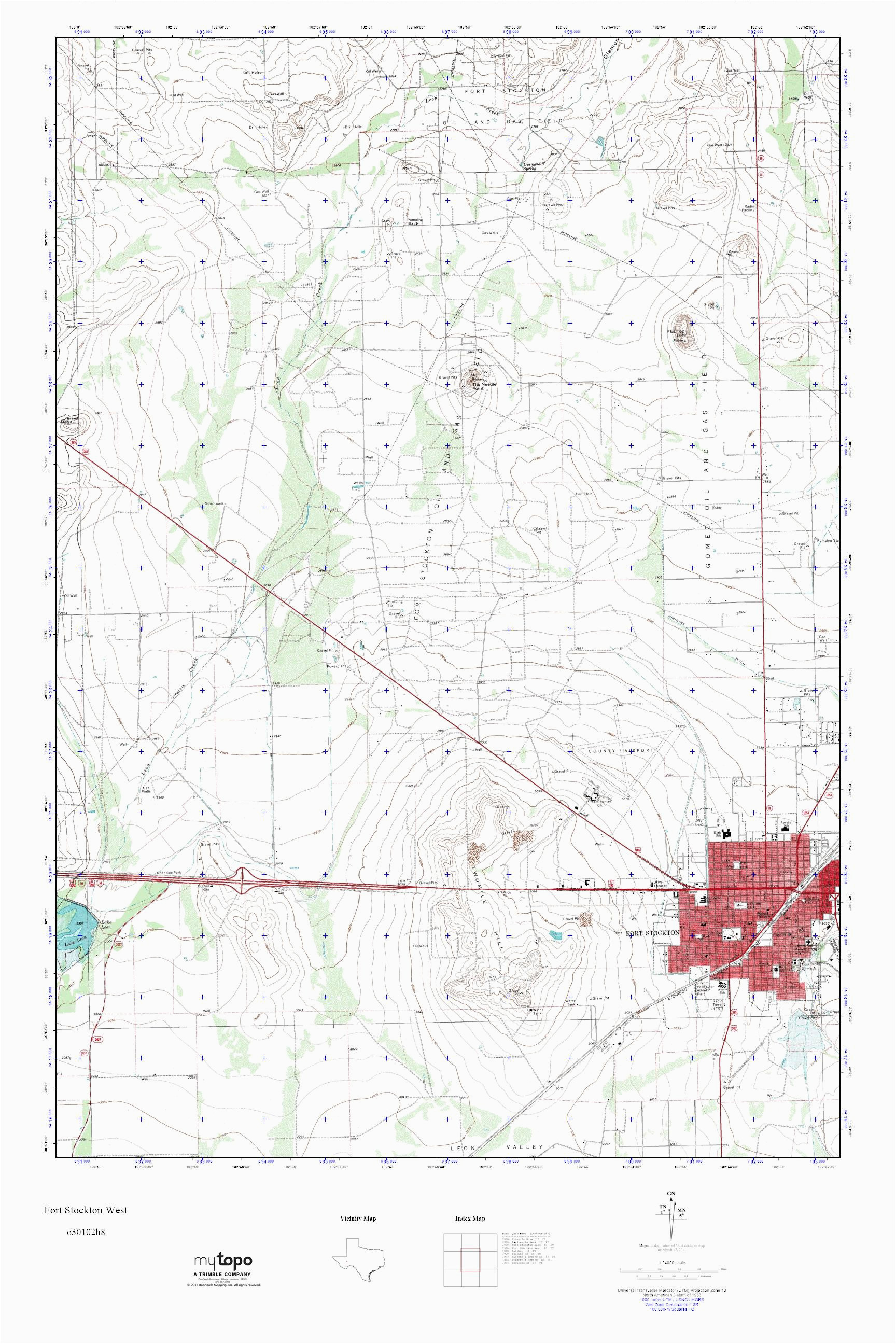 Map Of fort Stockton Texas Mytopo fort Stockton West Texas Usgs Quad topo Map