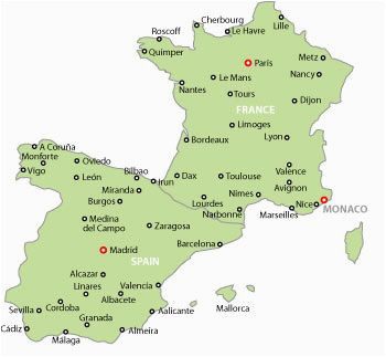 Map Of France Spain and Italy Map Of France and Spain Map Of Spain and France with Cities May