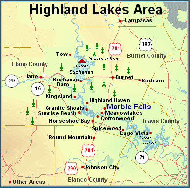 Map Of Horseshoe Bay Texas Texas Highland Lakes Map Business Ideas 2013