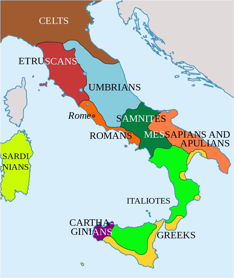 Map Of Italy 500 Bc Italy In 400 Bc Roman Maps Italy History Roman Empire Italy Map