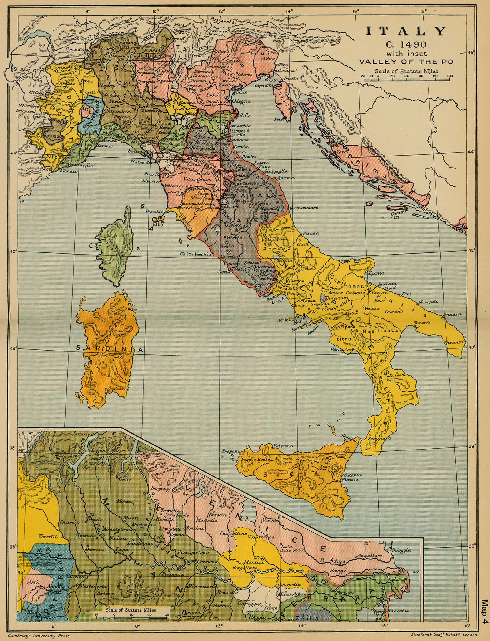 Map Of Italy before Unification Historical Maps Of Italy