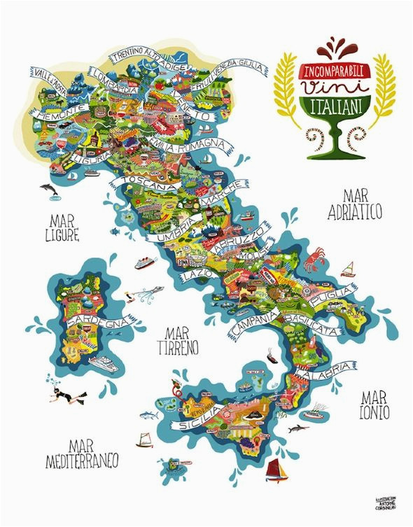 Map Of Italy Boot Italy Wines Antoine Corbineau 1 Map O Rama Italy Map Italian