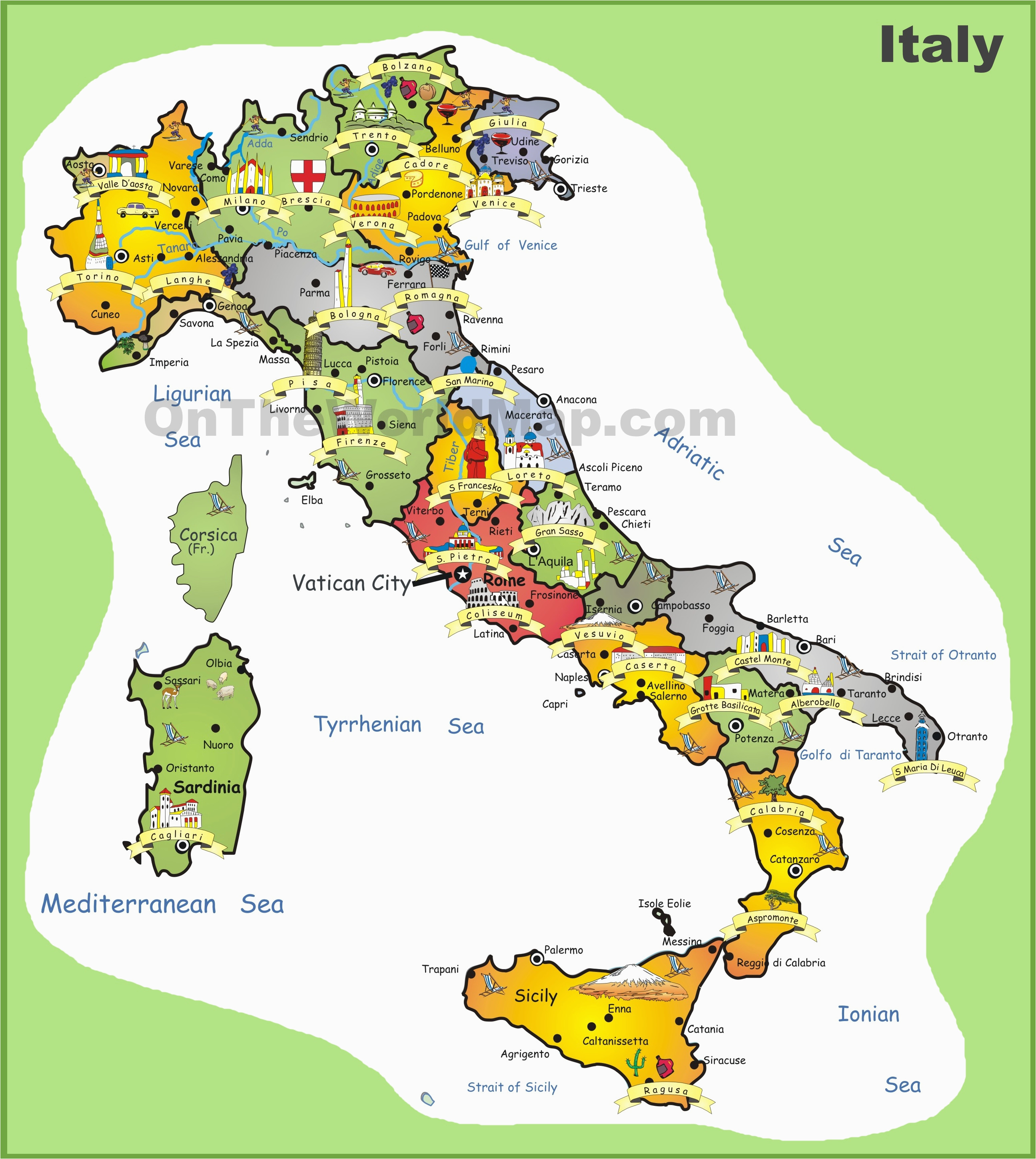 Map Of Italy tourist attractions Italy tourist Map Marvelous Map Od Italy Diamant Ltd Com