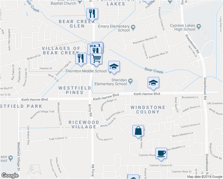 Map Of Katy Texas area 19814 Kieth Harrow Boulevard Katy Tx Walk Score