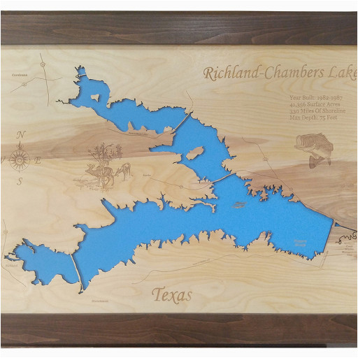 Map Of Lakes In Texas Richland Chambers Lake Texas Wood Laser Cut Map Phds On Artfire Map Of Lakes In Texas Richland Chambers Lake Texas Wood Laser Cut Map Phds On Artfire