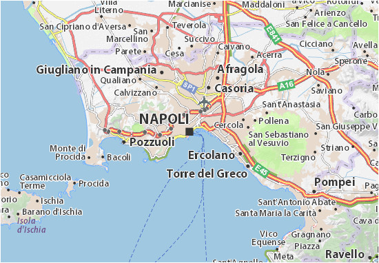 Map Of Naples Italy and Surrounding area Map Of Naples Michelin Naples Map Viamichelin