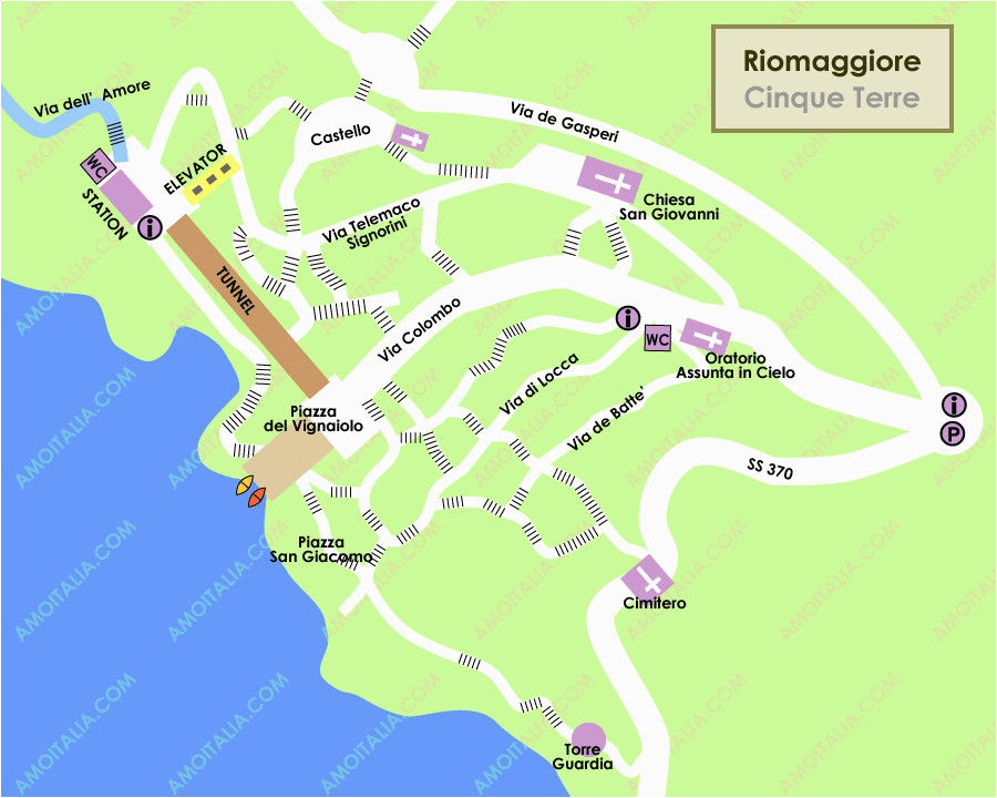 tourist map of positano italy