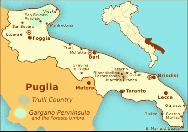 Map Of Puglia Italy Hak Van De Laars Puglia