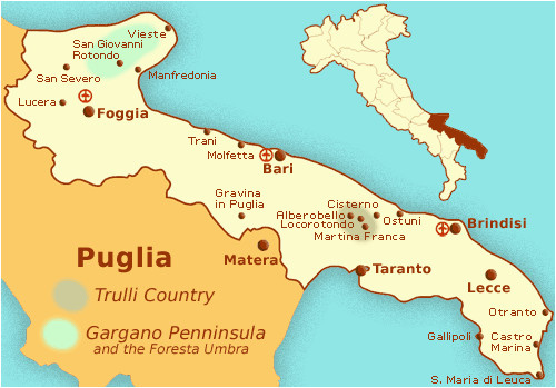 Map Of Puglia southern Italy Maps and Places to See In Puglia