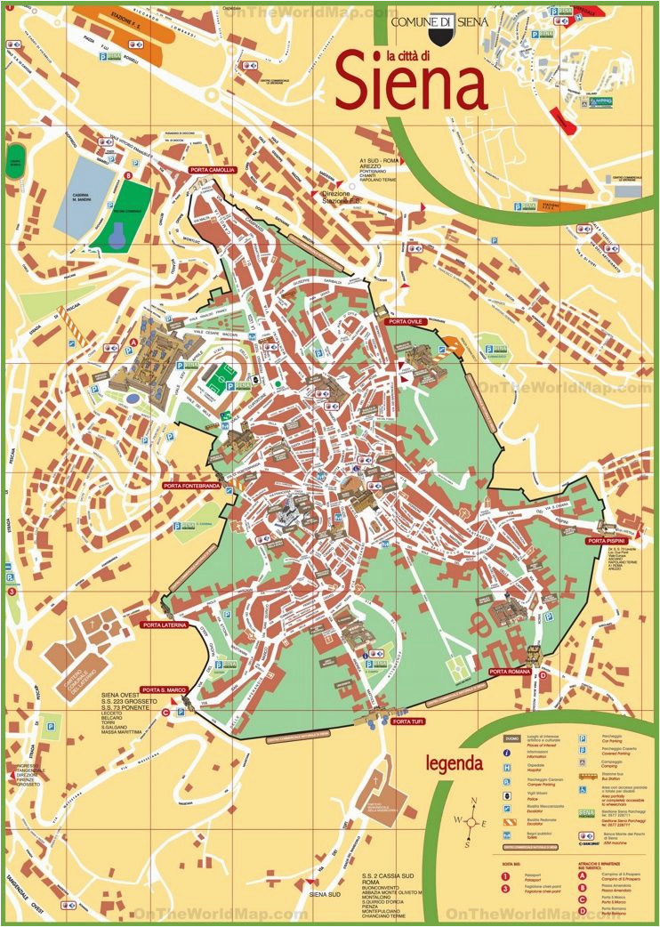 Map Of Siena Italy Siena tourist Map Bologna for Pam