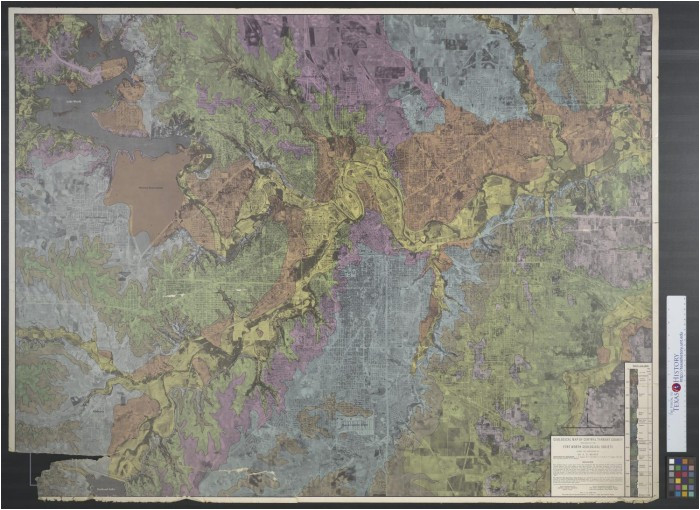 Map Of Tarrant County Texas Geological Map Of Central Tarrant County the Portal to Texas History