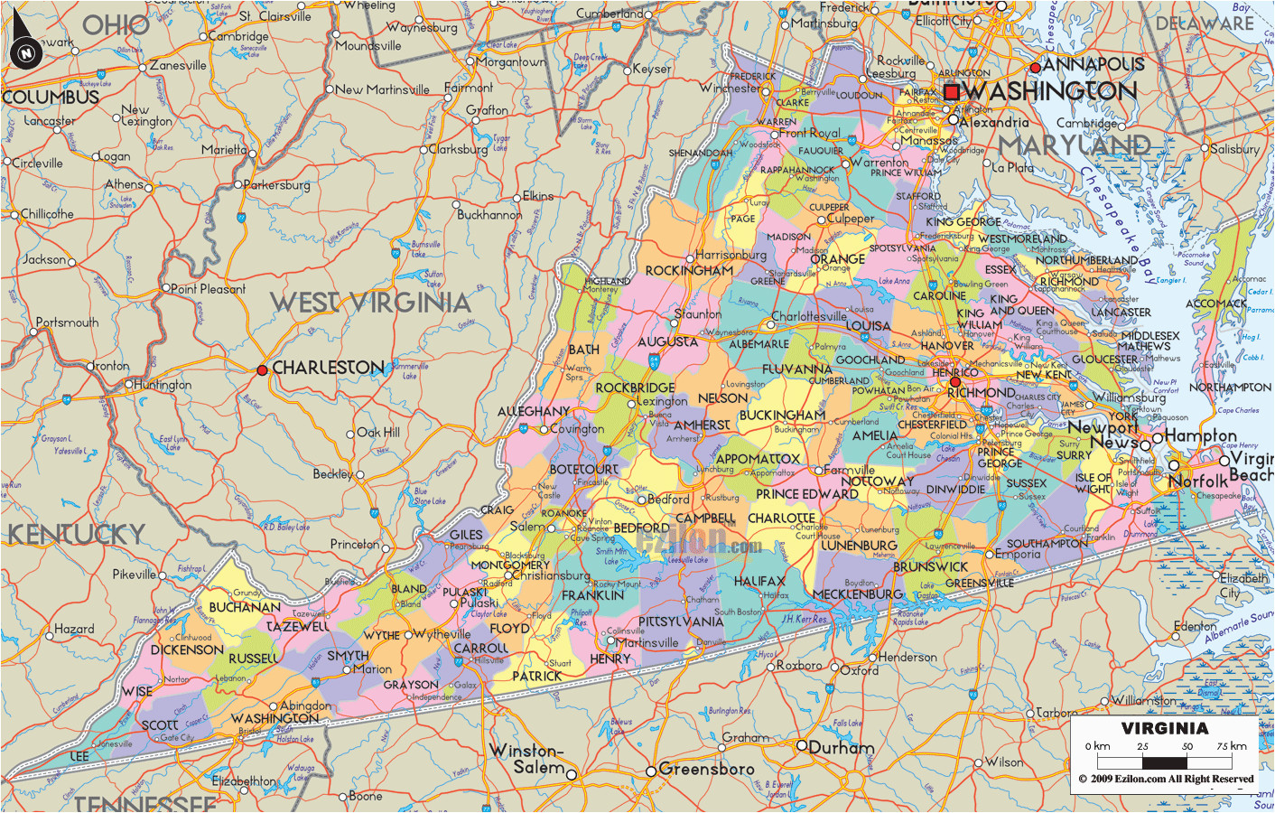 Map Of Tennessee and Virginia Map Of State Of Virginia with Outline Of the State Cities towns