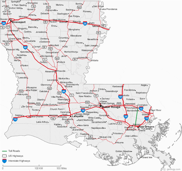 Map Of Texas Arkansas Oklahoma and Louisiana Map Of Louisiana Cities Louisiana Road Map