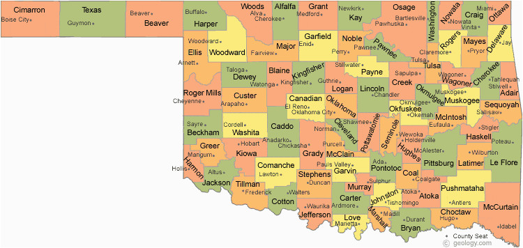 Map Of Texas Arkansas Oklahoma and Louisiana Oklahoma County Map