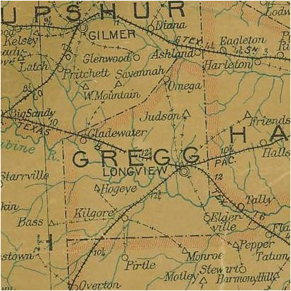Map Of Texas Ghost towns Gregg County Texas History town List Vintage Maps More