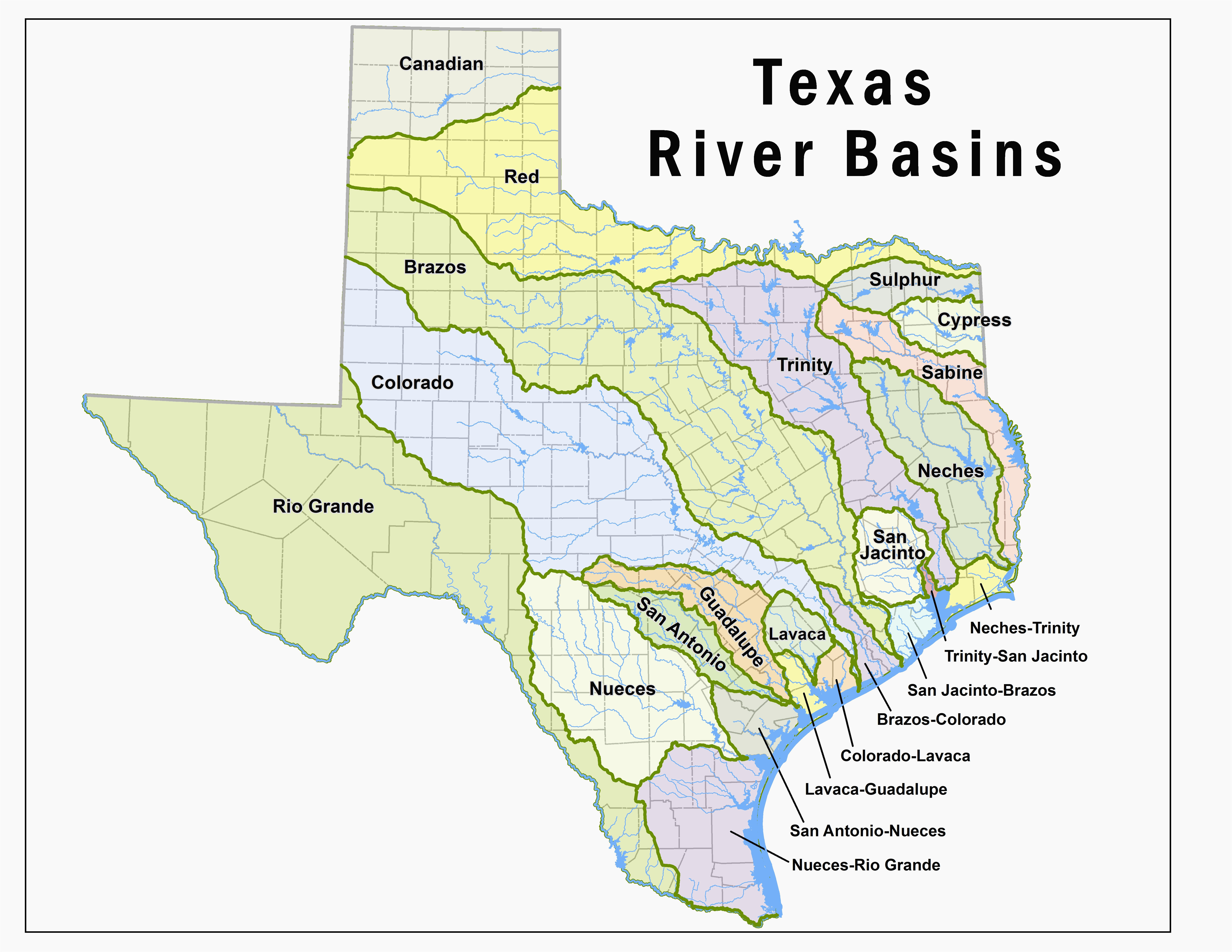 Map Of Texas Lakes and Rivers where is the Colorado River Located On A Map Texas Lakes Map Fresh