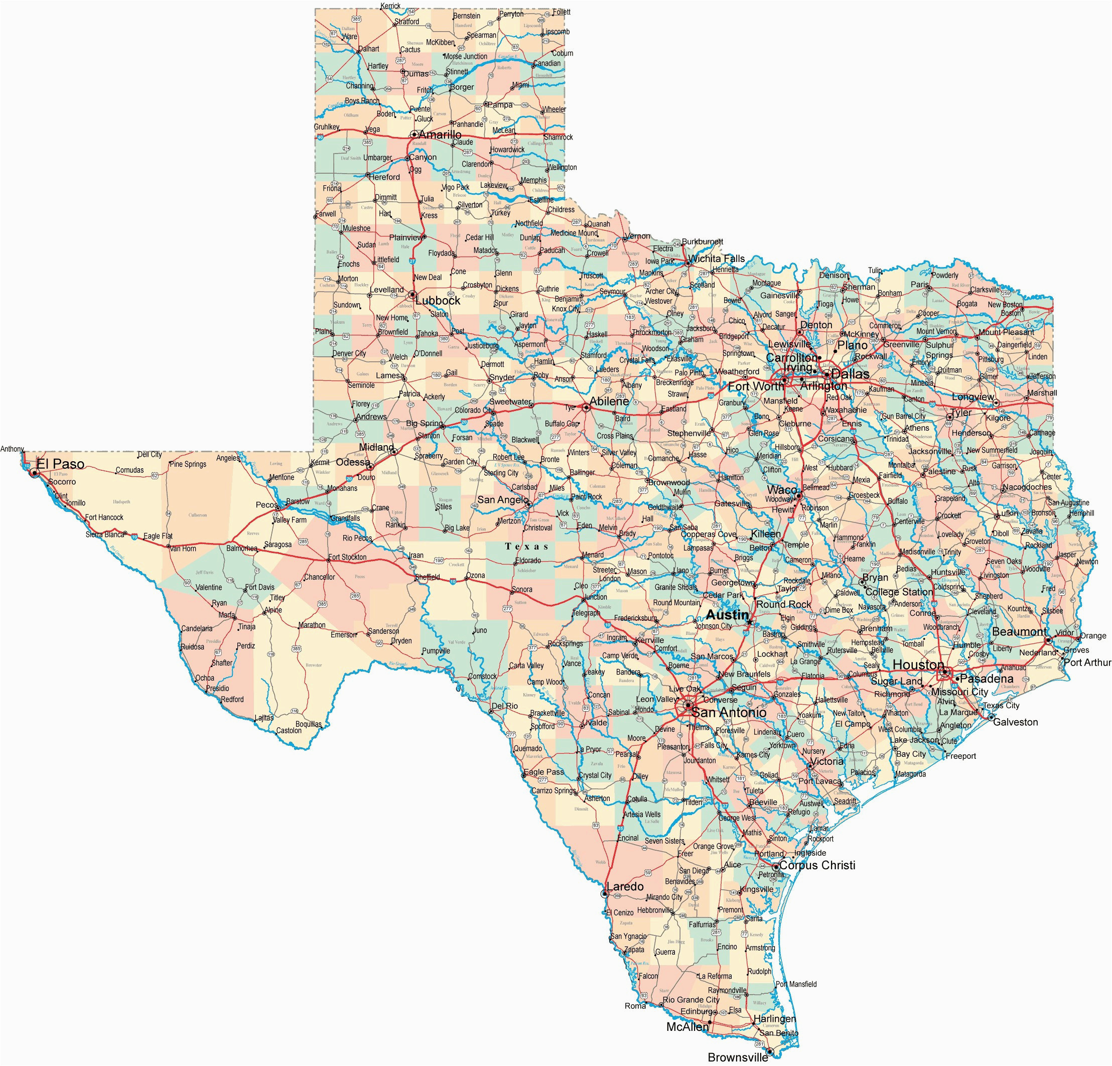 Map Of Texas Showing Amarillo Picture Of Texas On A Us Map Usmaptx1 Inspirational Map Texas