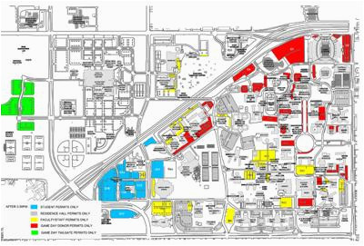 Map Of Texas Tech University Thursday Game Brings Parking Challenges News Dailytoreador Com