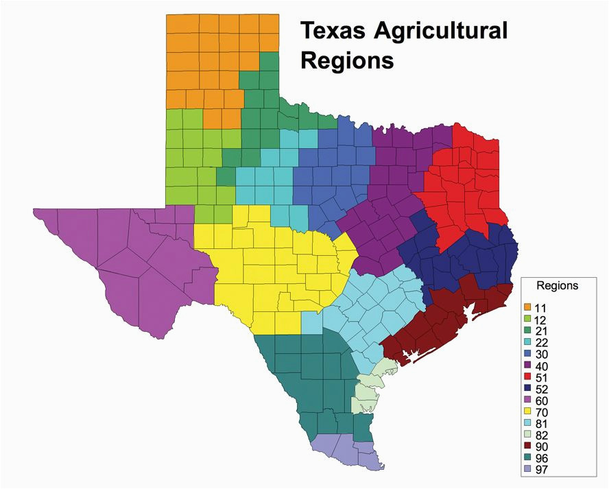 Map Of Texas with Regions Texas Agriculture Regions This is A Great tool to Explore the