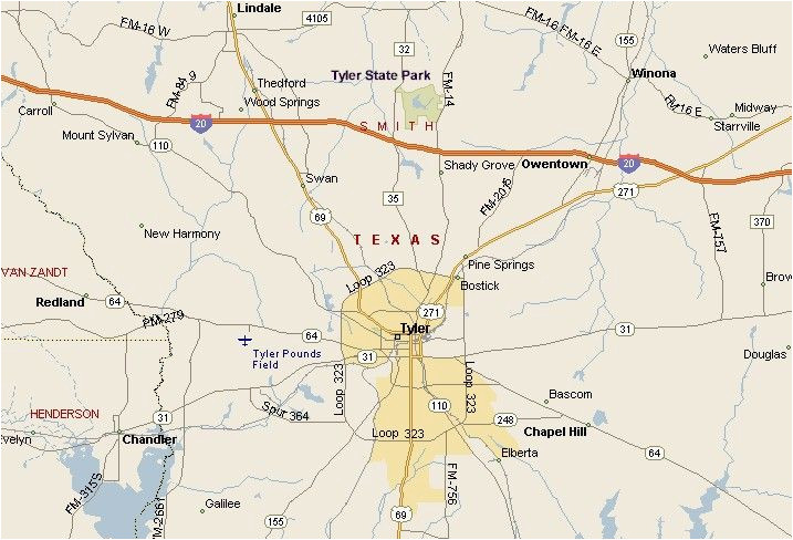 Map Of Tyler Texas area Texas Piney Woods Region Tyler Texas area Map Various Pics