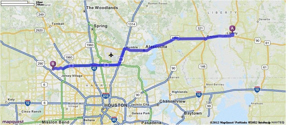 Mapquest Map Of Texas Driving Directions From Liberty Texas 77575 to 12353 Fm 1960 Rd W