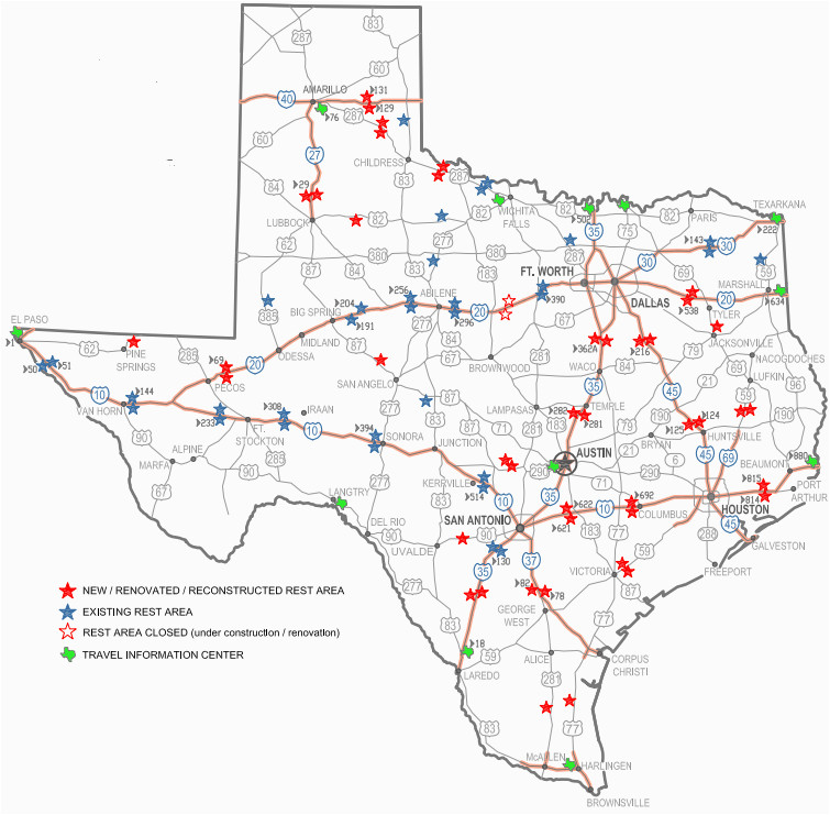 Mile Marker Map Texas Texas Rest area Map Business Ideas 2013