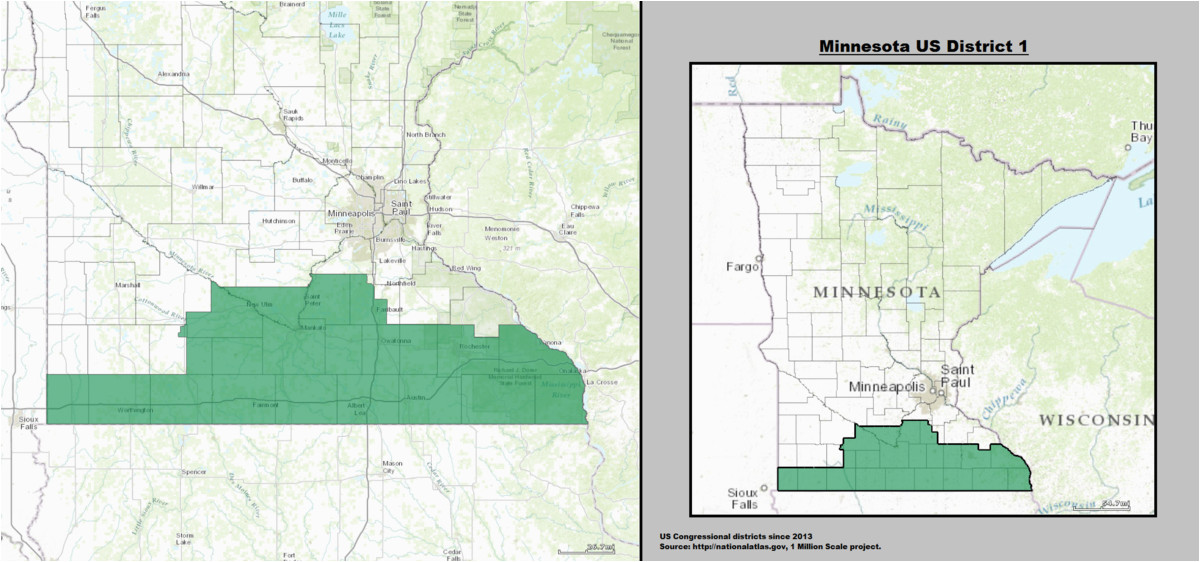 Minnesota 4th Congressional District Map Minnesota S 1st Congressional District Wikipedia