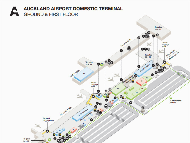 Minnesota Airport Terminal Map Map Of Shops Auckland Airport