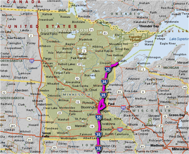 Minnesota Highway Closures Map Minnesota Hwy Map Secretmuseum