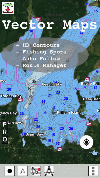 Minnesota Lake Maps Fishing Minnesota Fishing Lake Maps Navigation Charts by Bist Llc