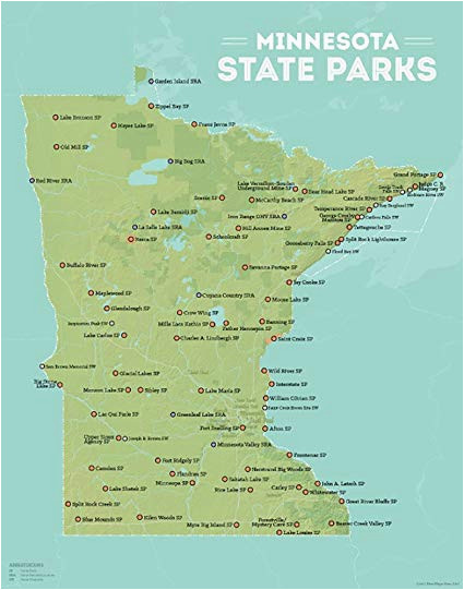 Minnesota State Road Map Amazon Com Best Maps Ever Minnesota State Parks Map 11×14 Print