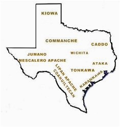 Native American Tribes In Texas Map | secretmuseum